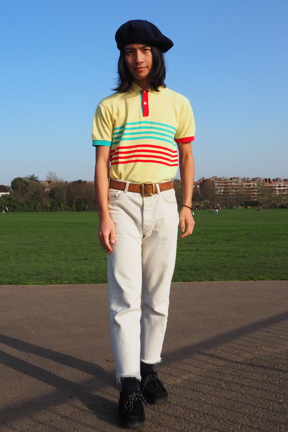 vintageyellowpolofront