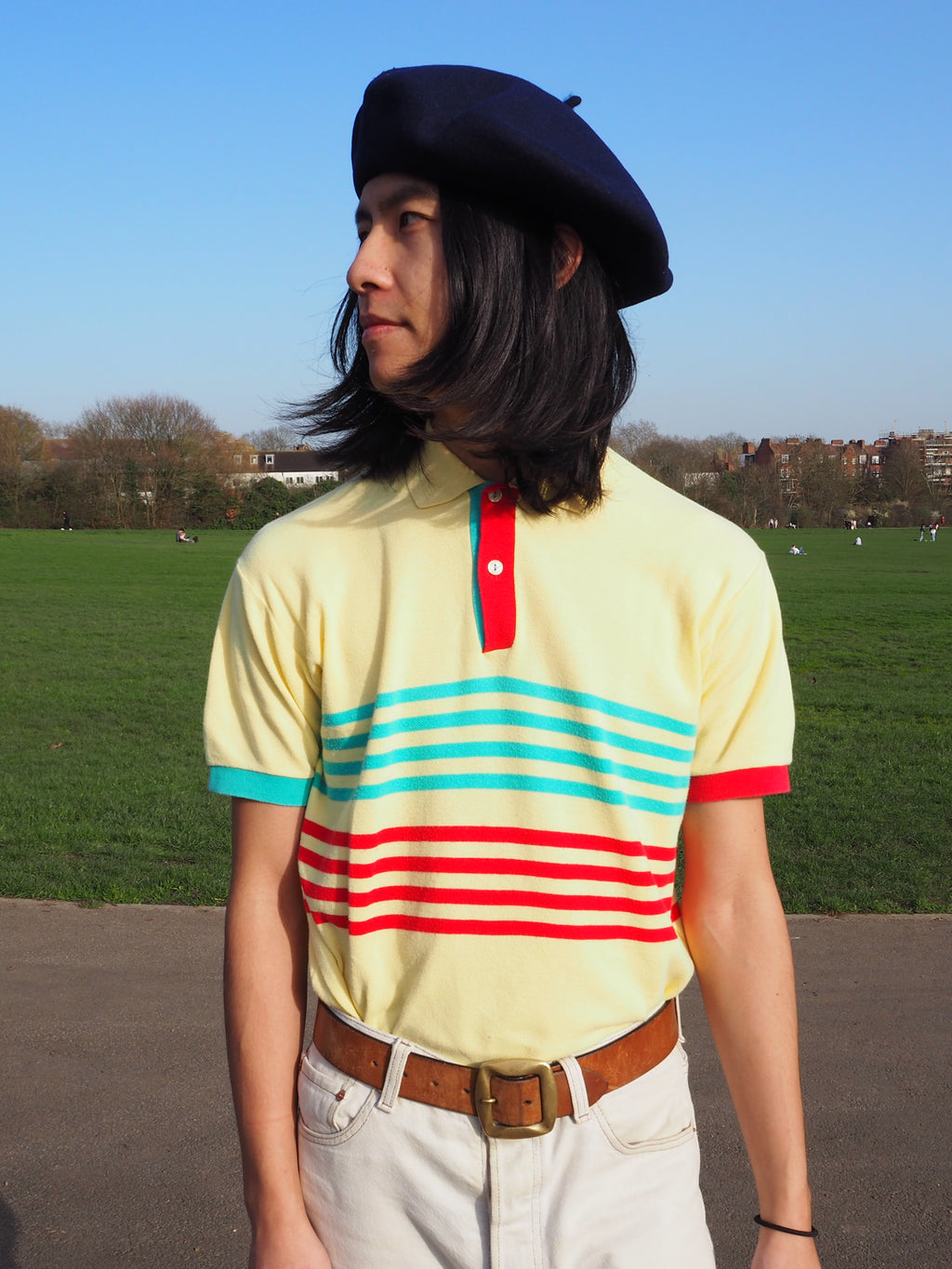 70's GEMINUS Italian Polo Shirts Yellow