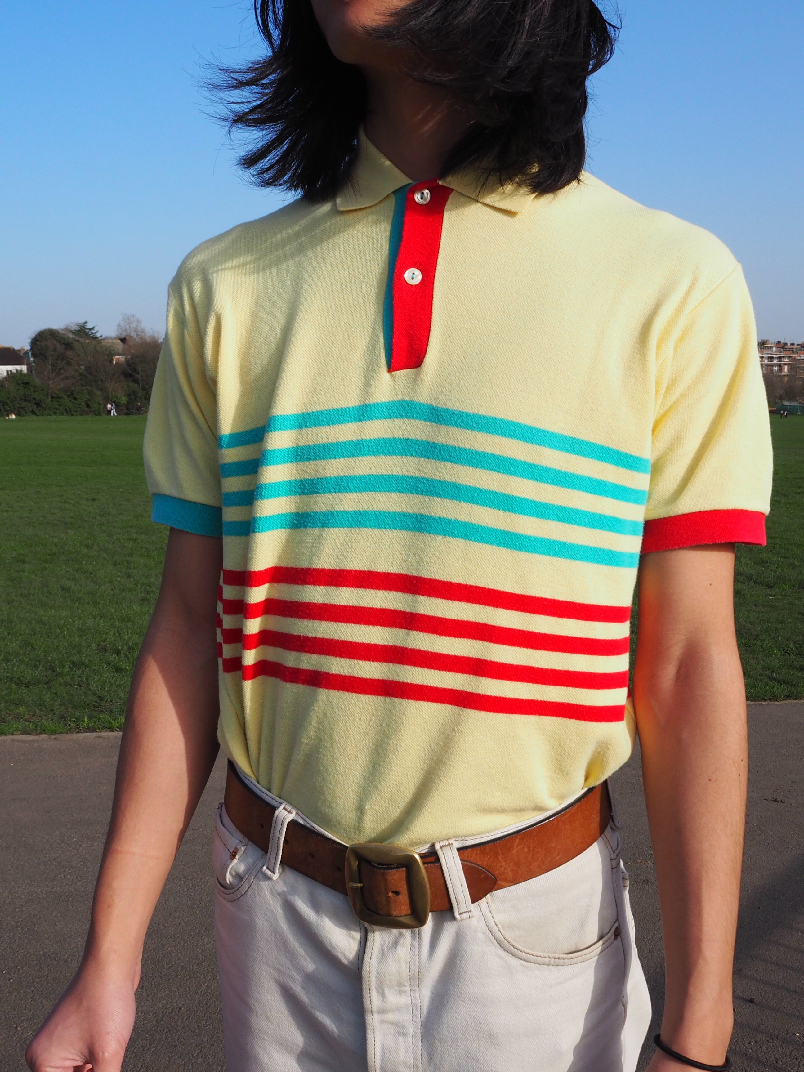 70's GEMINUS Italian Polo Shirts Yellow