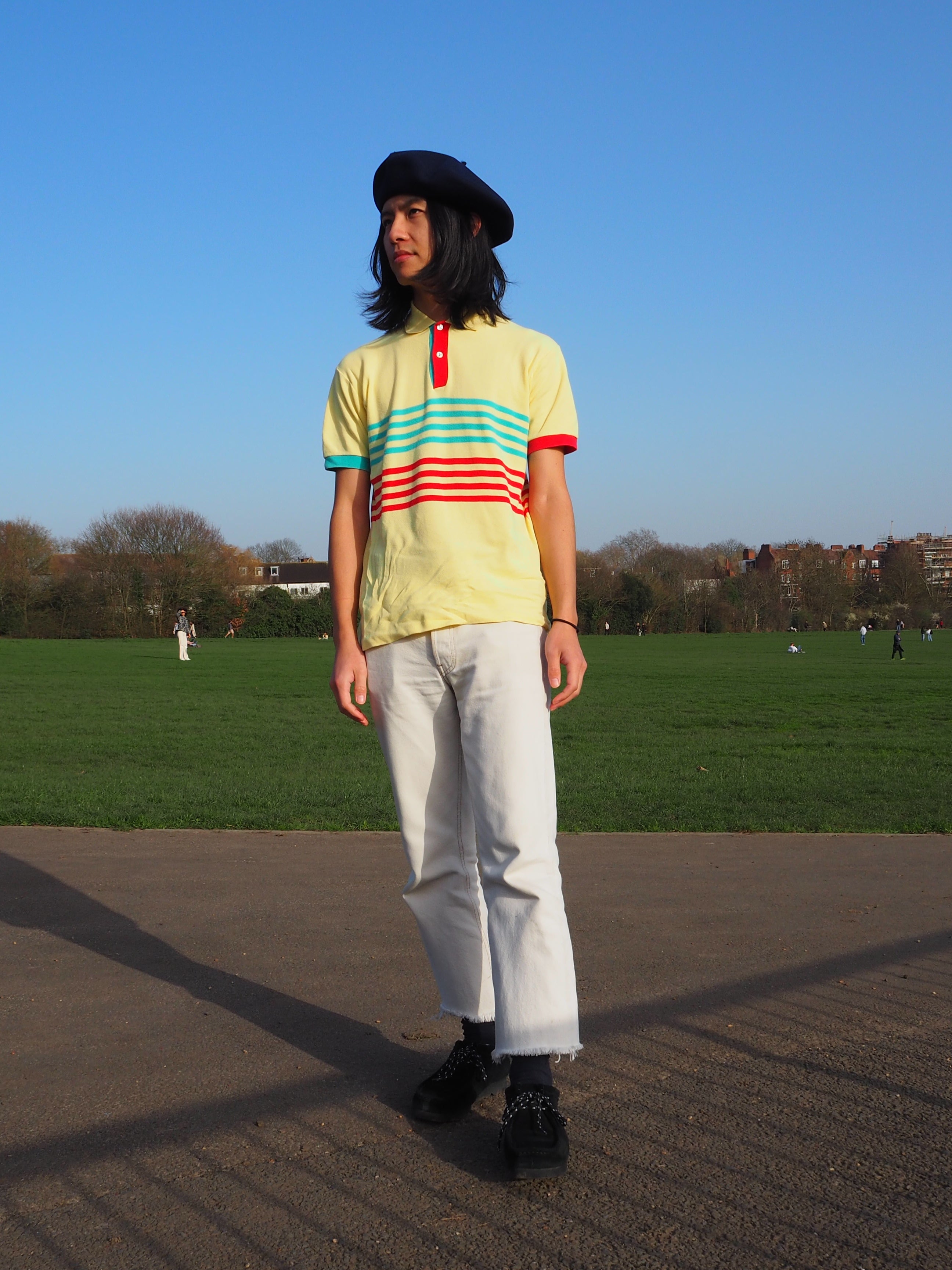 70's GEMINUS Italian Polo Shirts Yellow