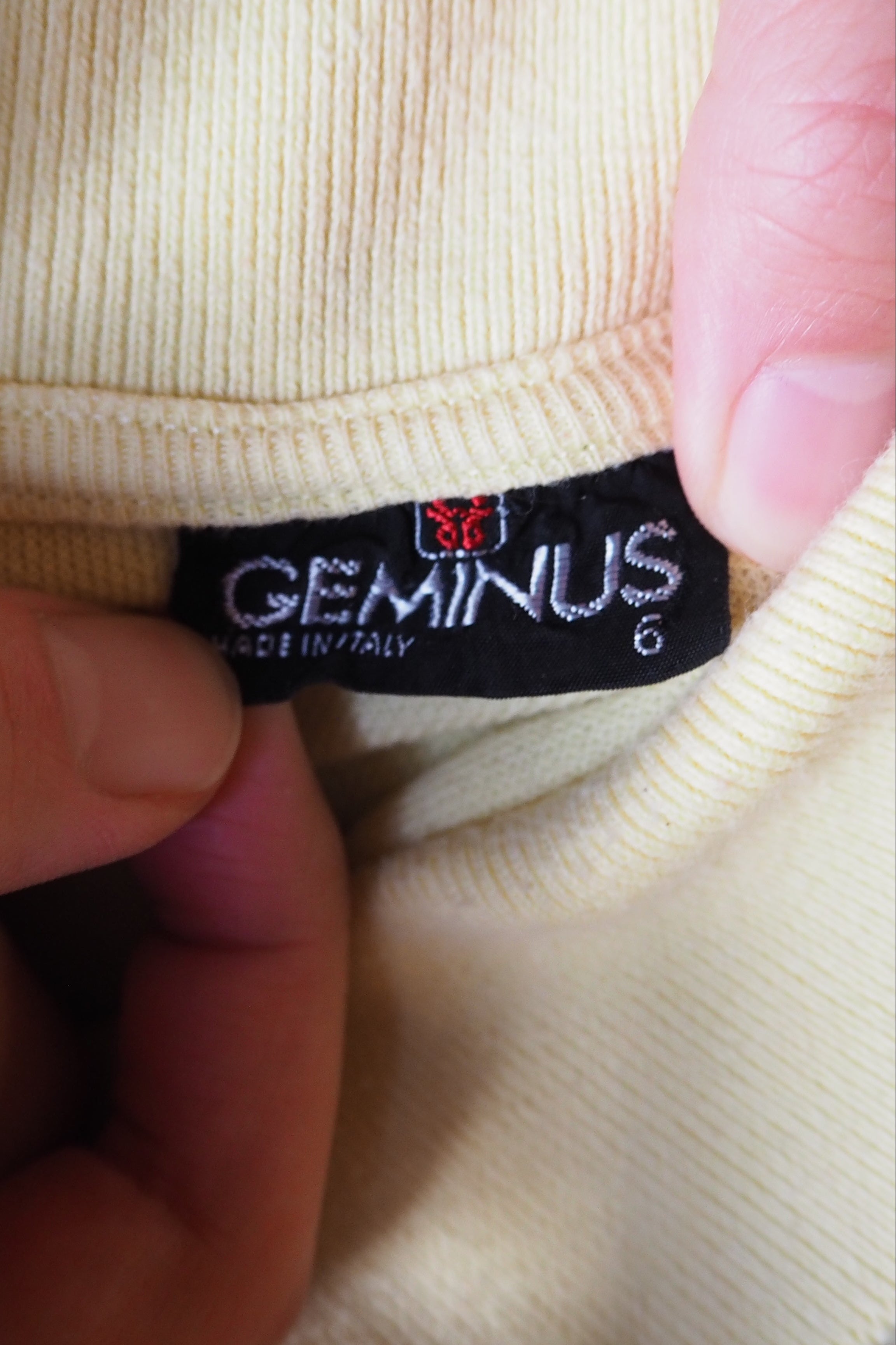 70's GEMINUS Italian Polo Shirts Yellow