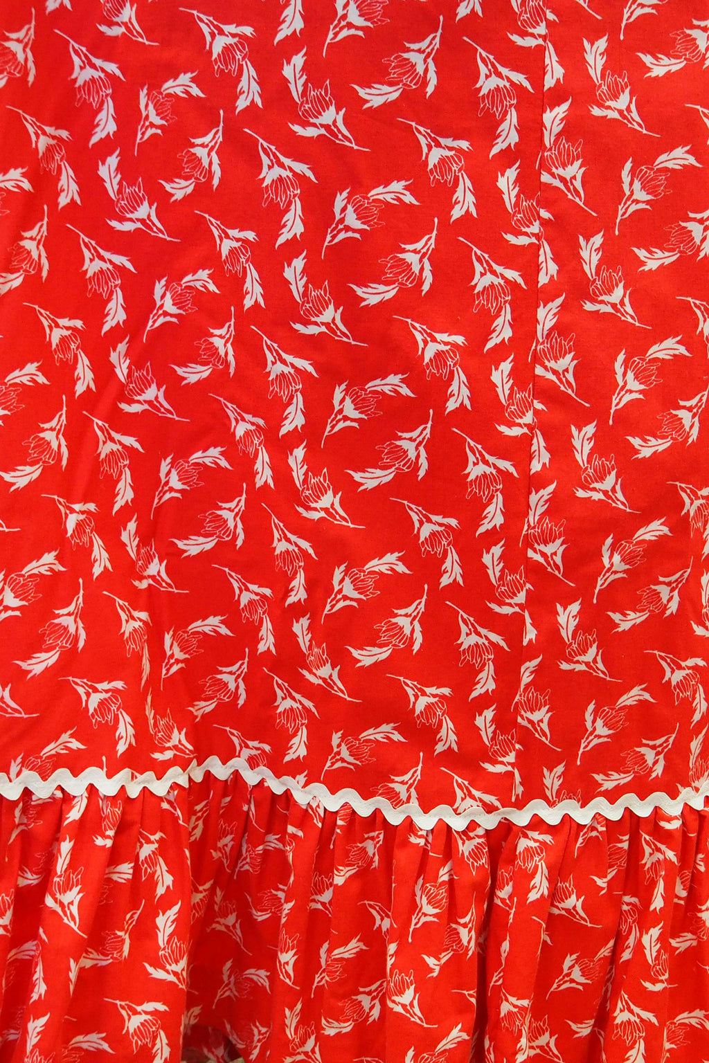 70's Halter Neck Summer Dress Red