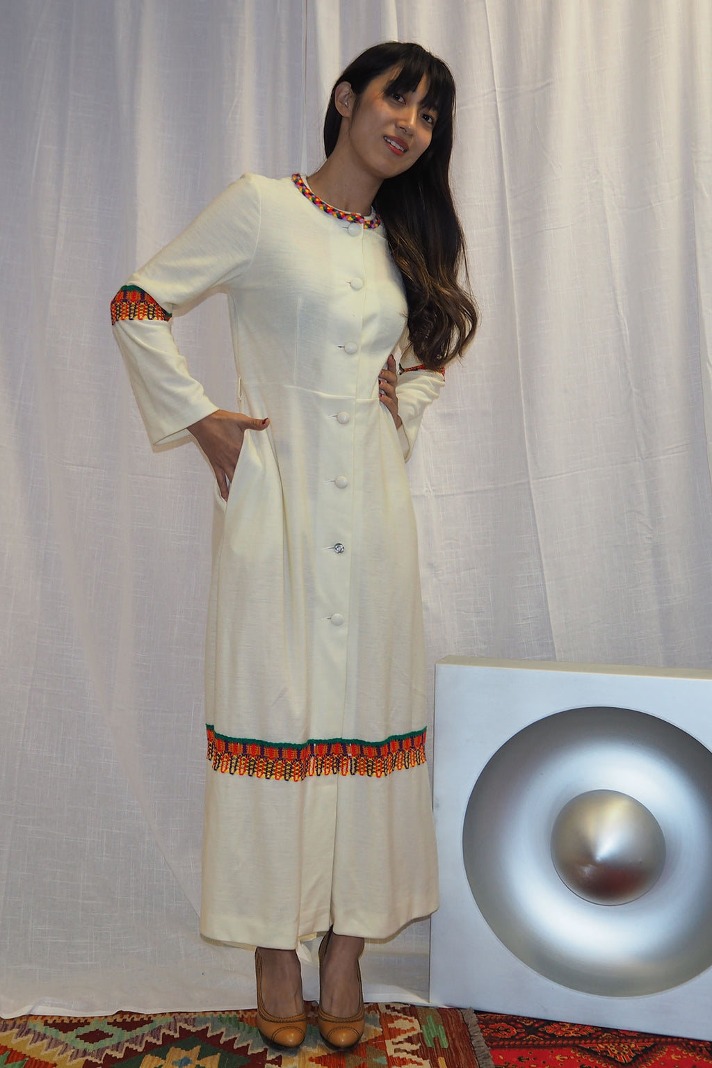 70's Rösch Long Gown Ivory