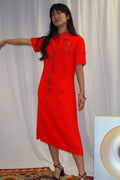 70's STRELITZ Dress Red