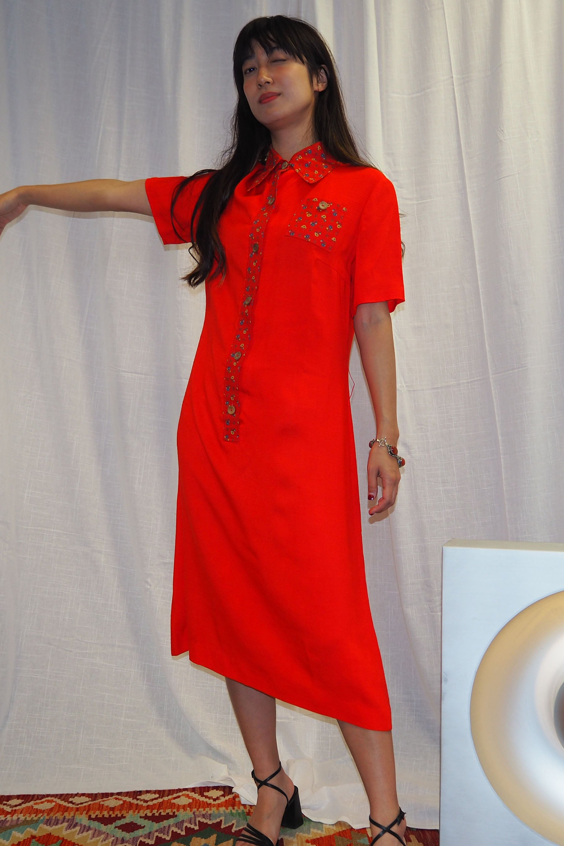 70's STRELITZ Dress Red