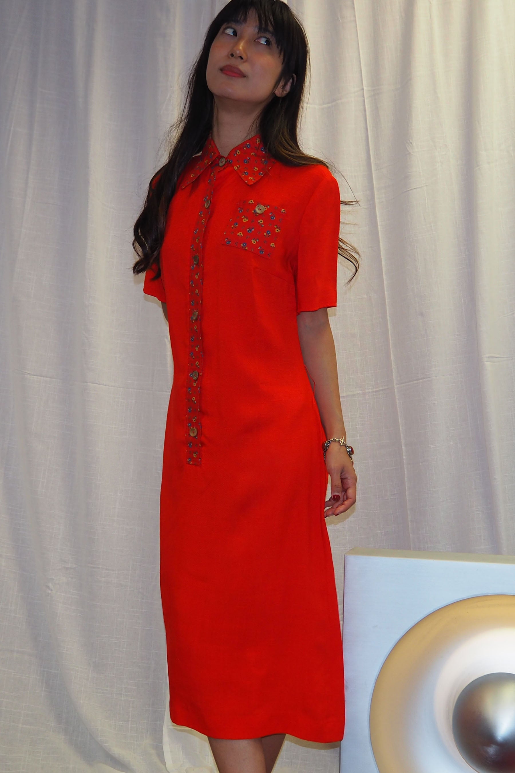 70's STRELITZ Dress Red