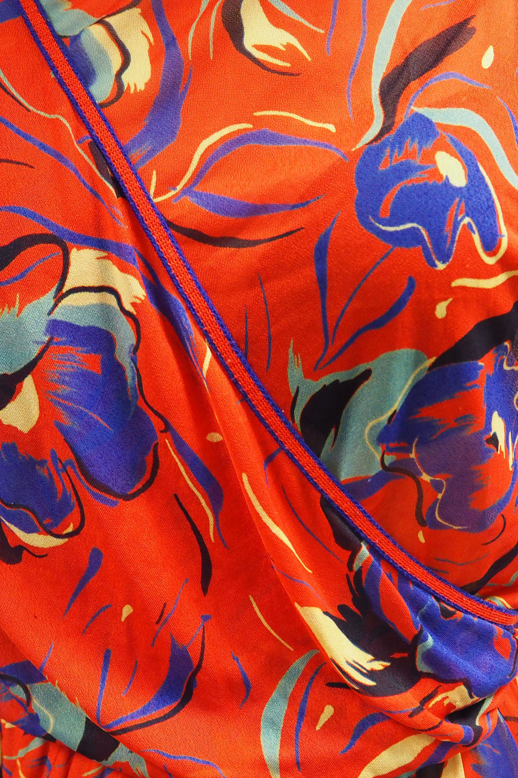 70's Virginie paris Floral Dress Red