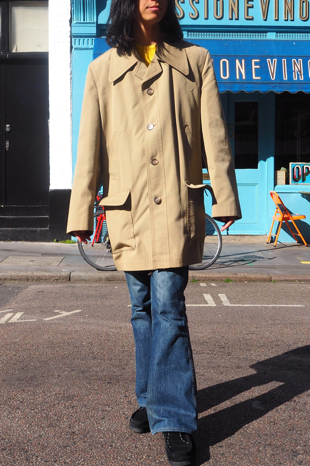 70's FALCON high fashion Coat Beige