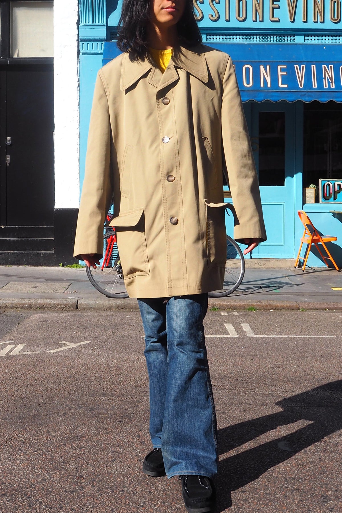 70's FALCON high fashion Coat Beige