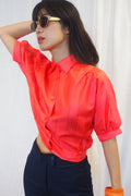 90s YESSICA Half Sleeve Shirt Red