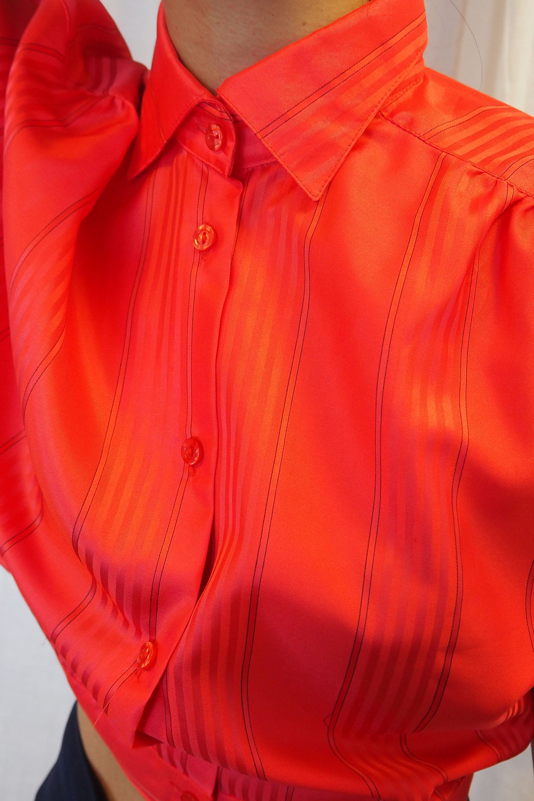 90s YESSICA Half Sleeve Shirt Red