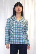 60s Eastex Checked Tweed Jacket Light Green