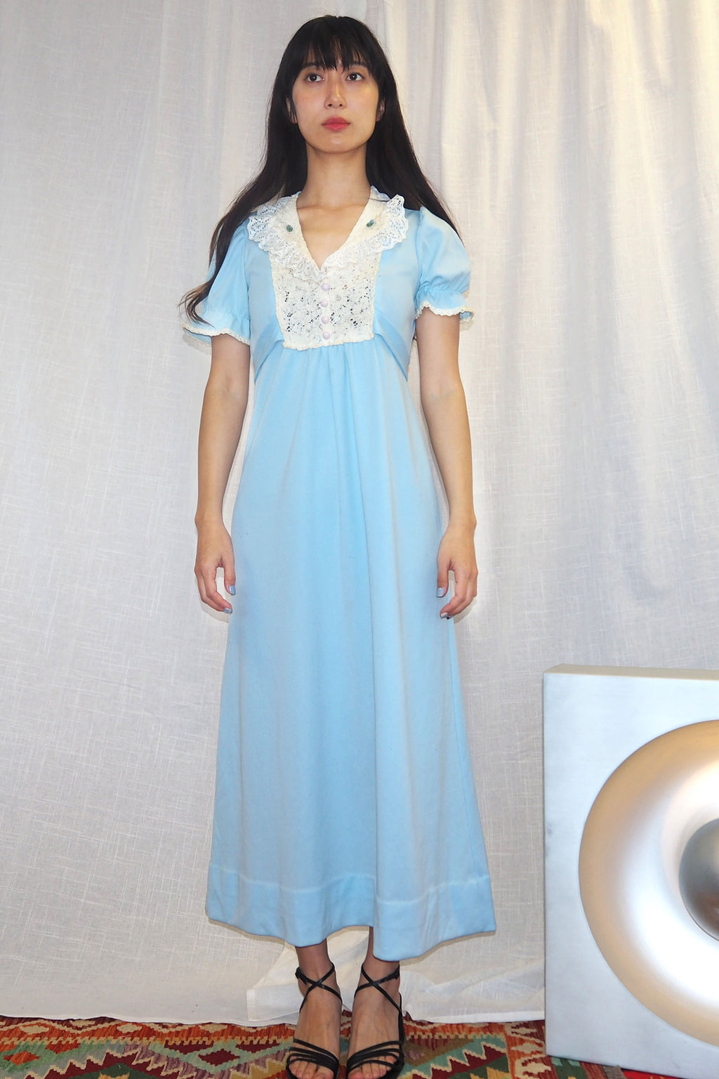 60's-70's Vintage Dress Light Blue