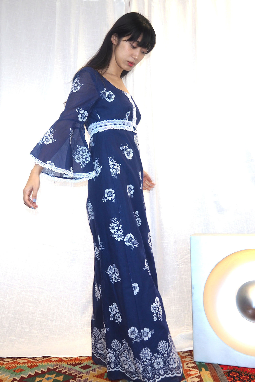 70's Kati at Laura Phillips Dress Navy
