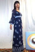 70's Kati at Laura Phillips Dress Navy