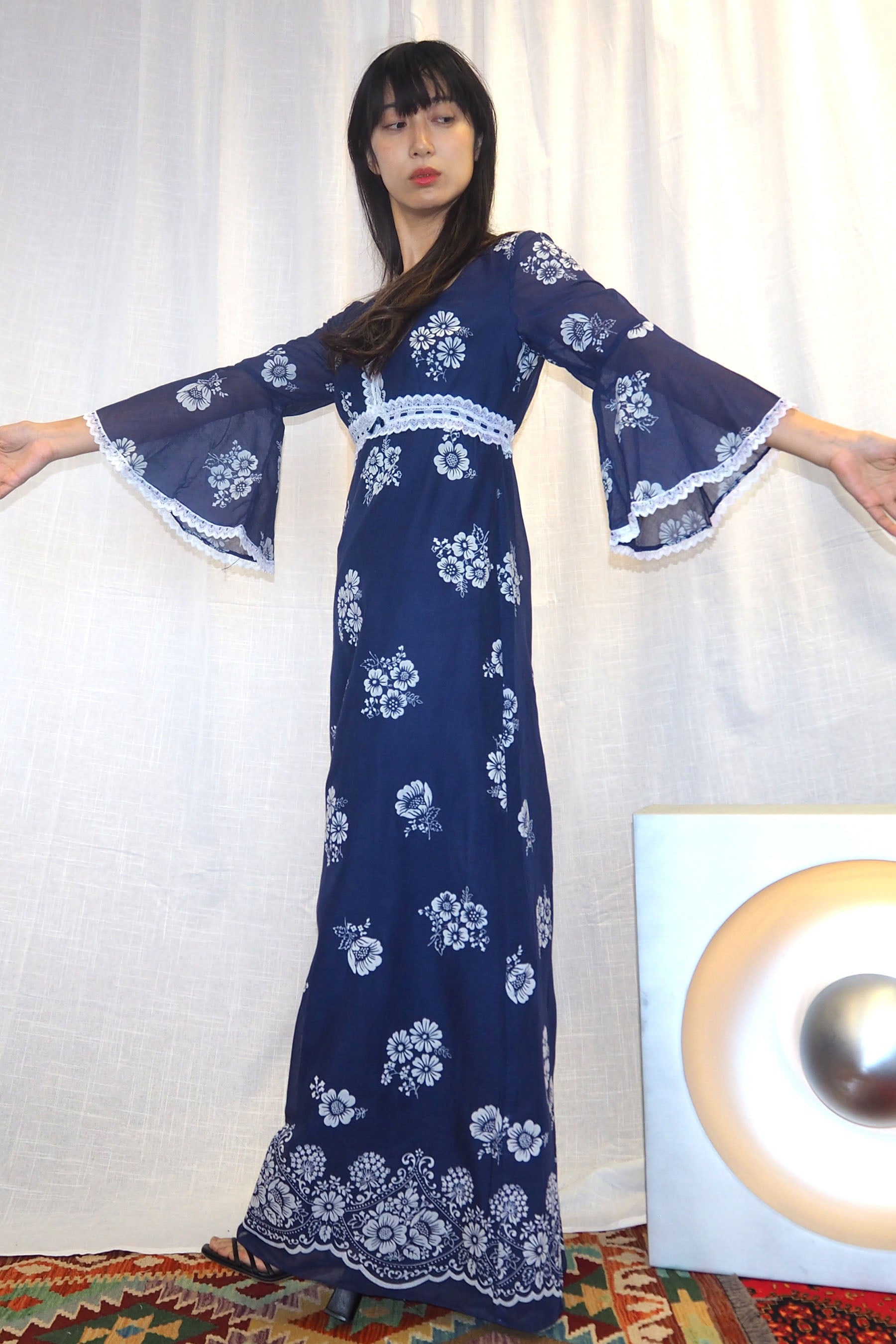 70's Kati at Laura Phillips Dress Navy