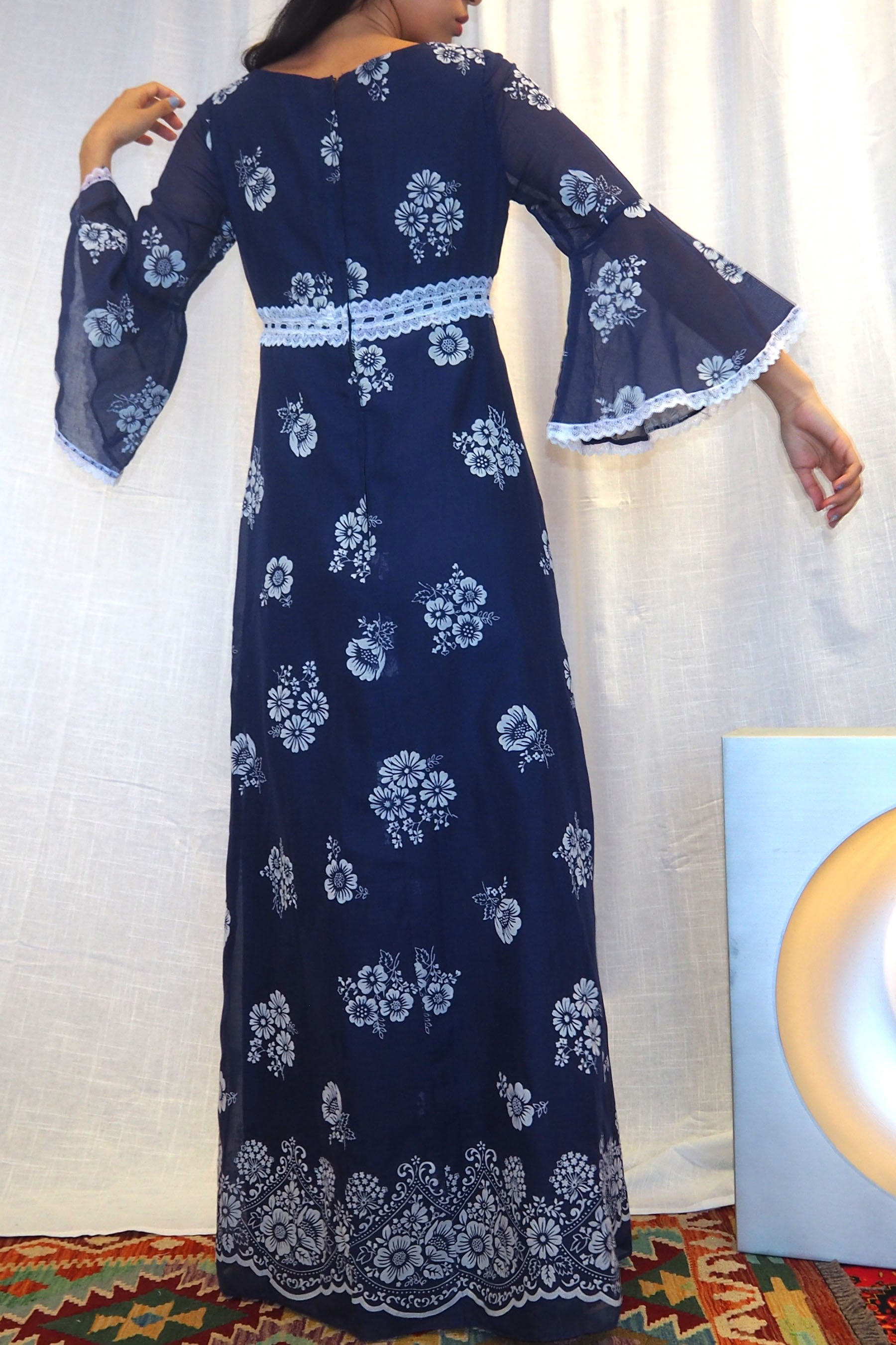 70's Kati at Laura Phillips Dress Navy