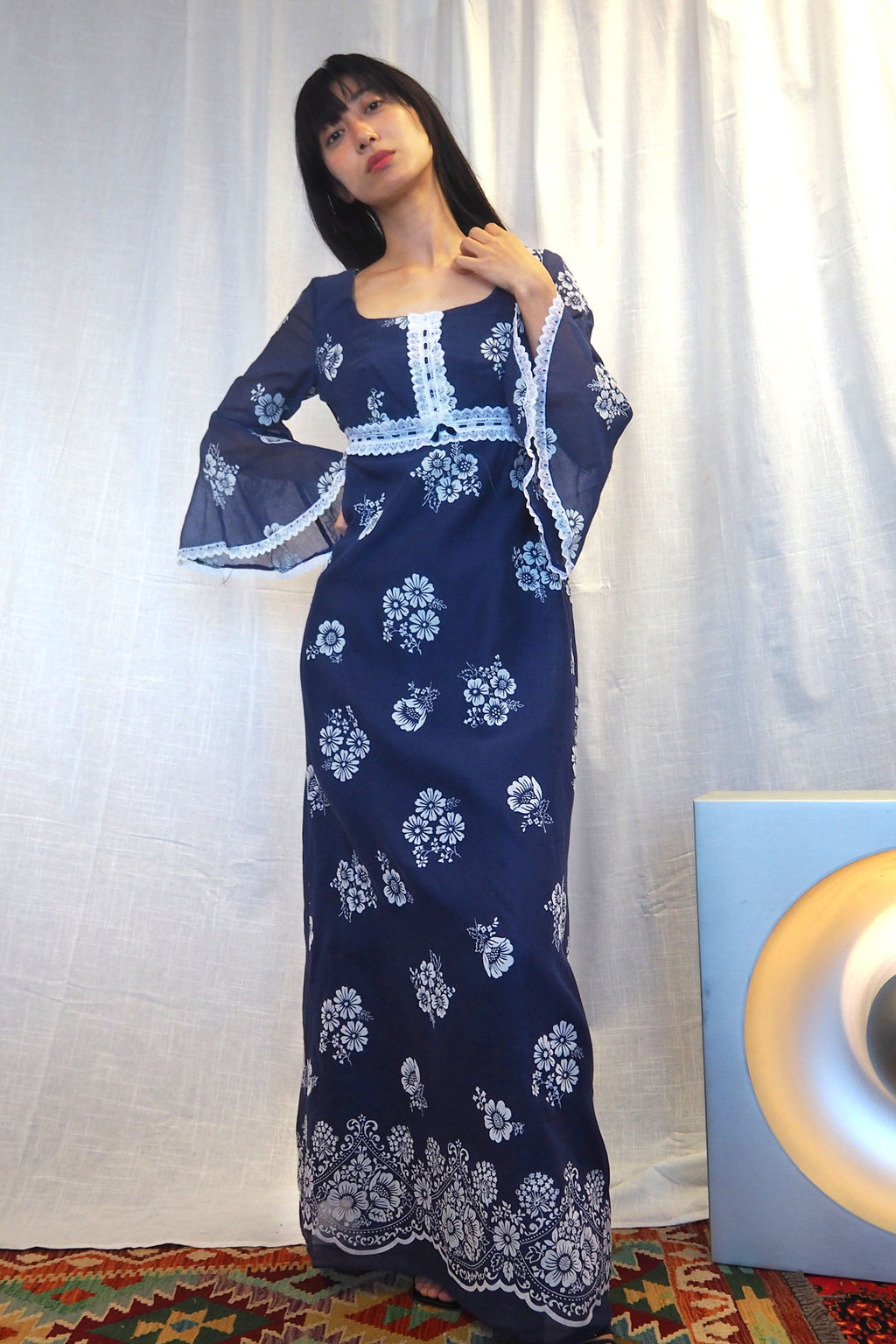 70's Kati at Laura Phillips Dress Navy