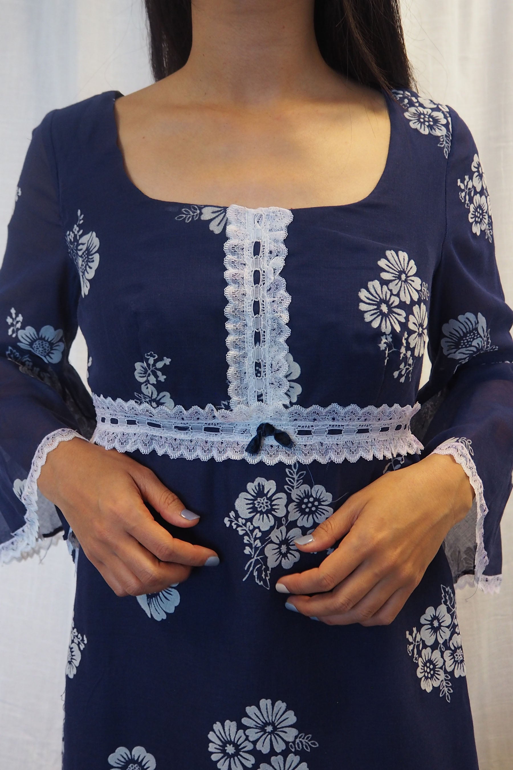 70's Kati at Laura Phillips Dress Navy