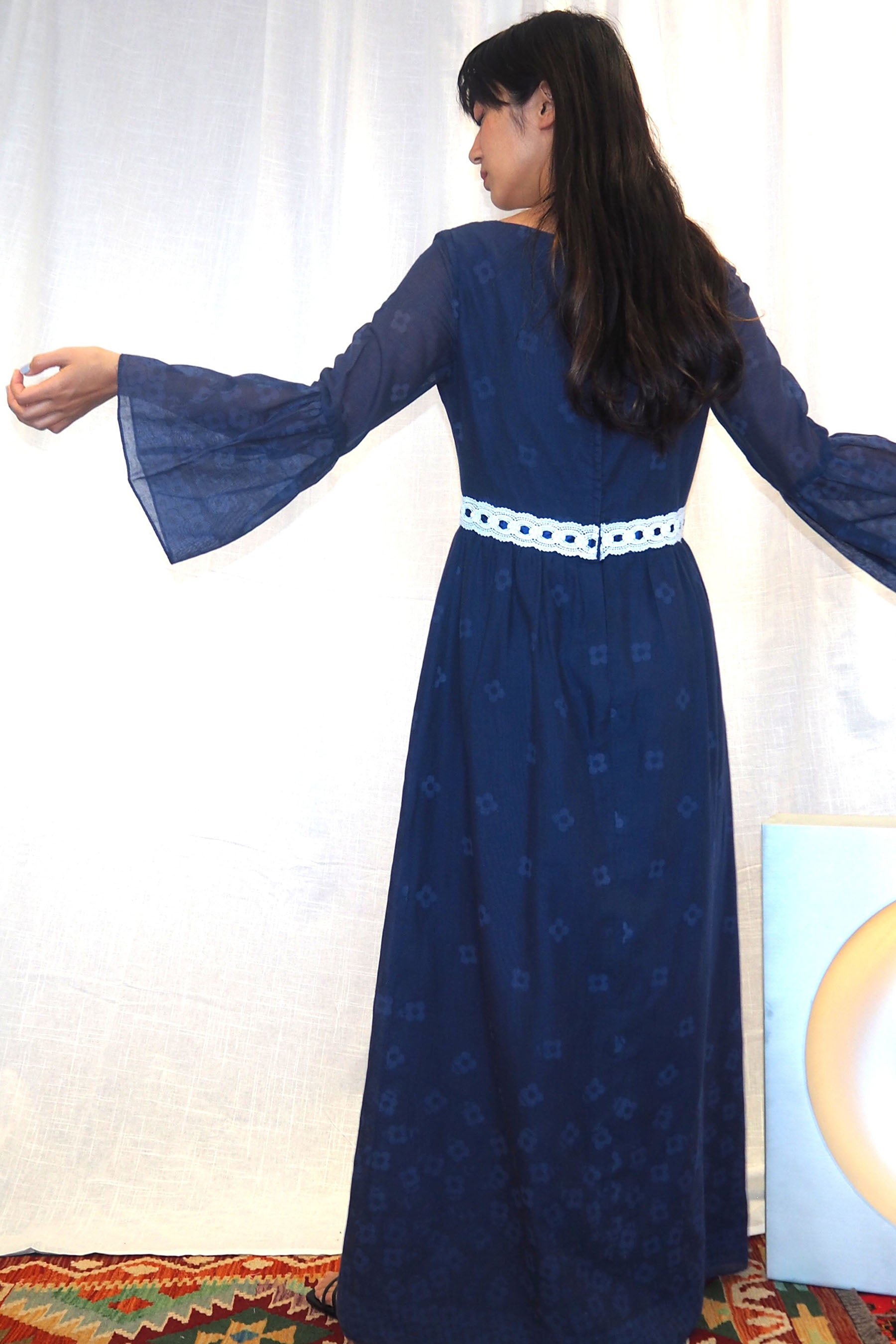 70's Kati at Laura Phillips Dress Navy