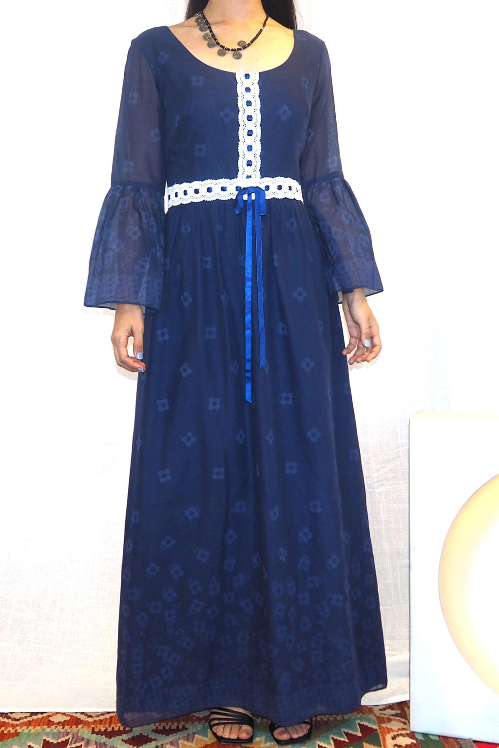 70's Kati at Laura Phillips Dress Navy