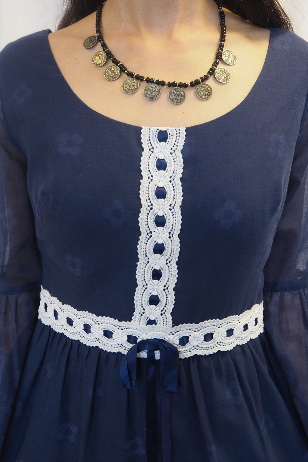 70's Kati at Laura Phillips Dress Navy