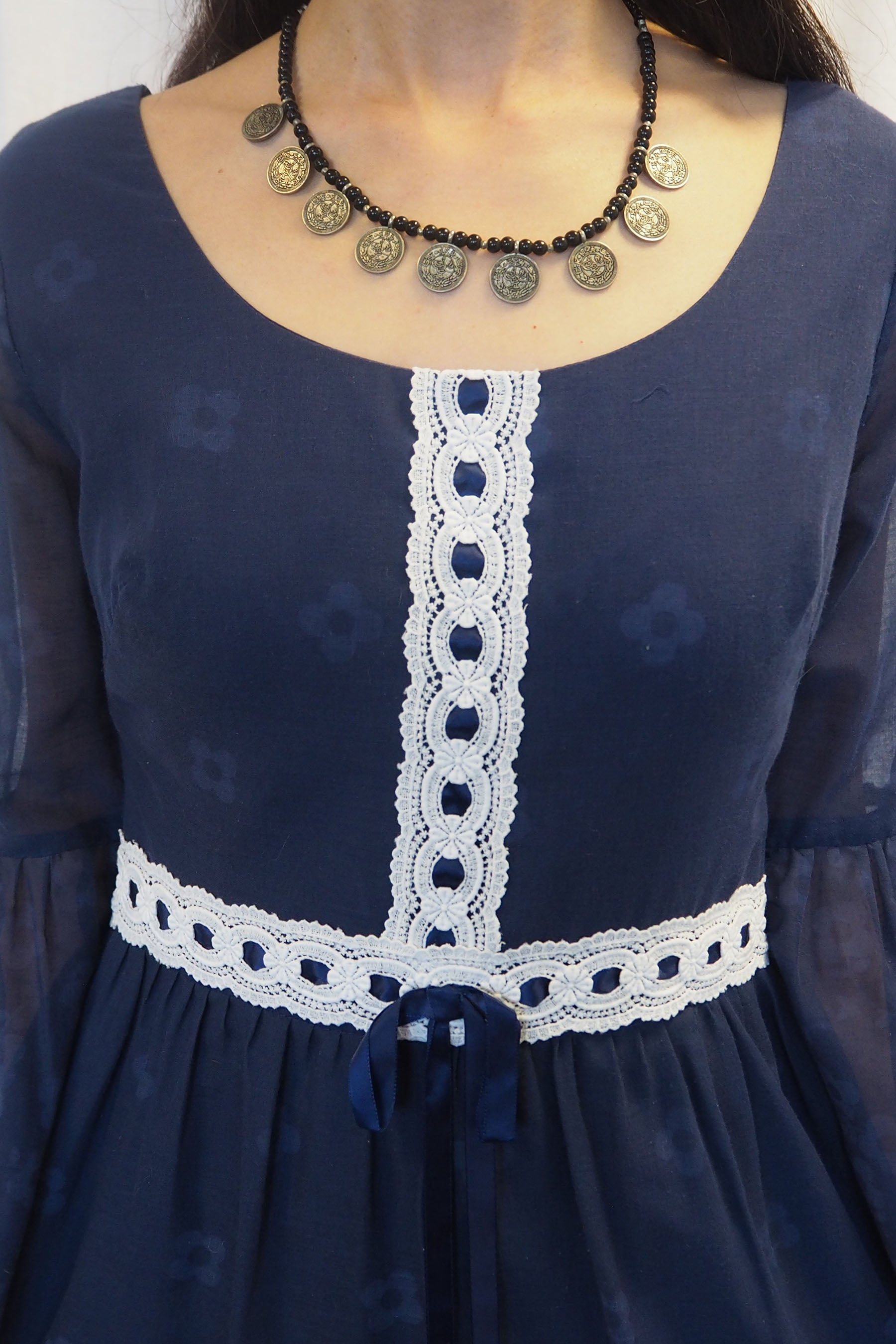 70's Kati at Laura Phillips Dress Navy