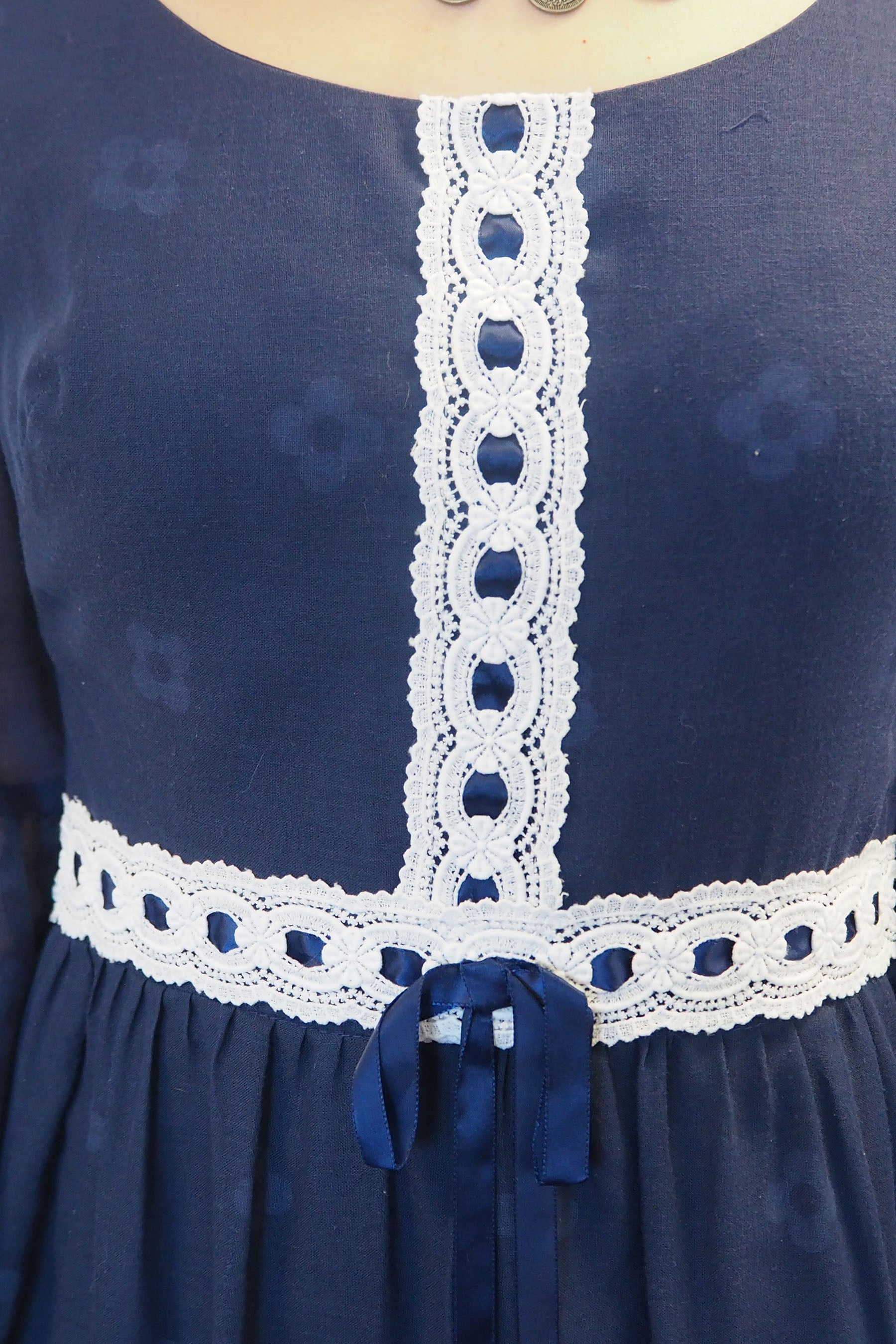 70's Kati at Laura Phillips Dress Navy