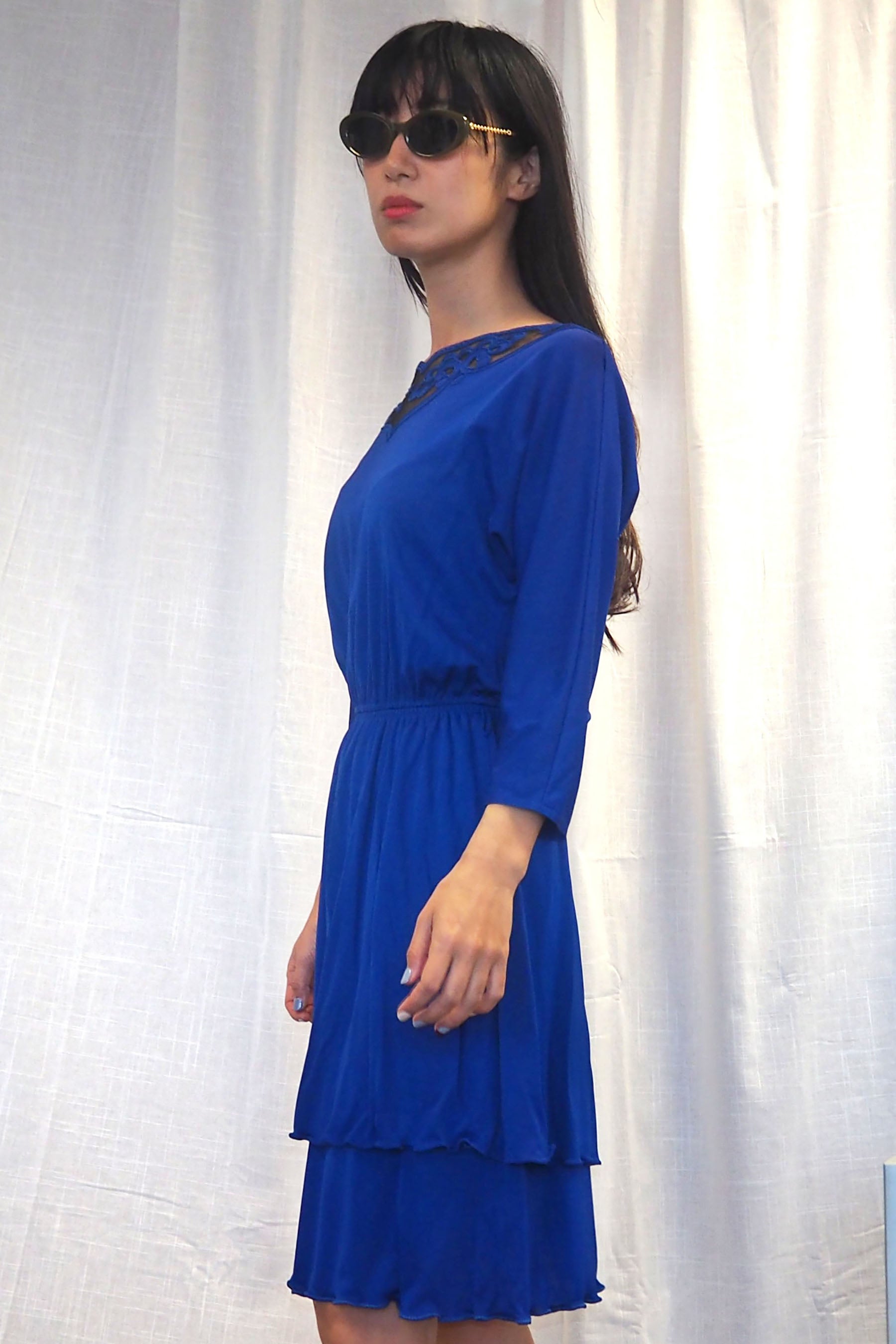 70's Virginie paris Dress Blue