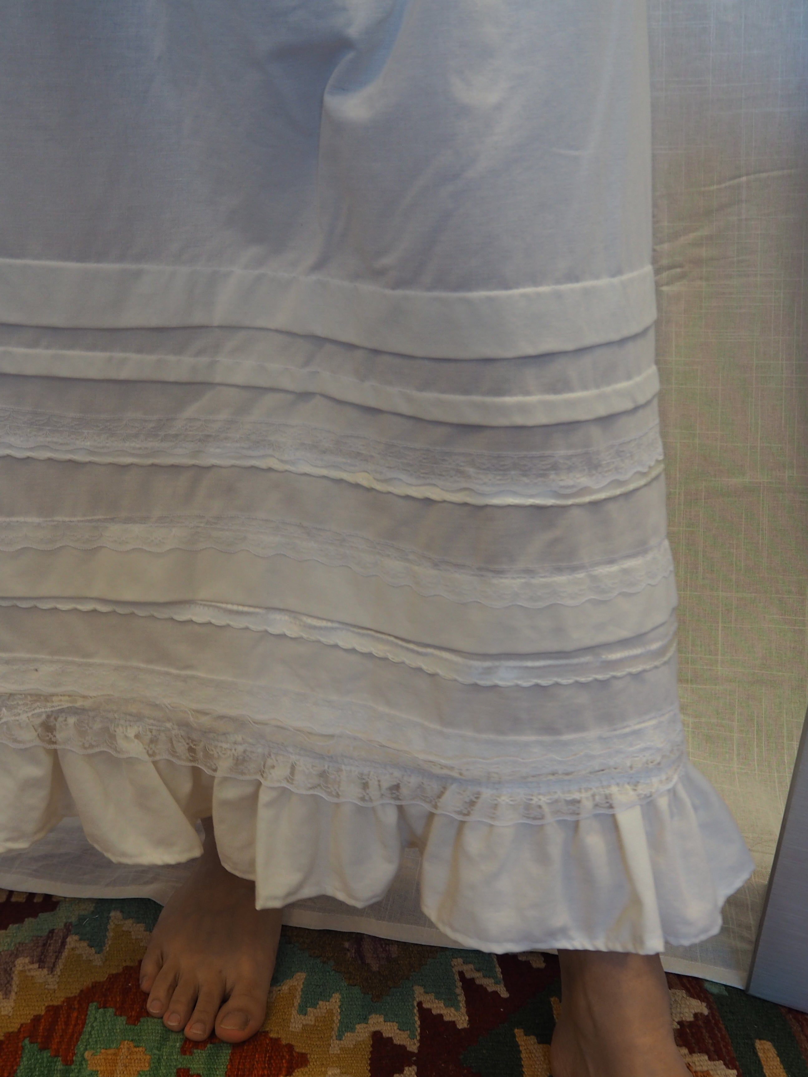 60's Remade Ivory Cotton Skirt