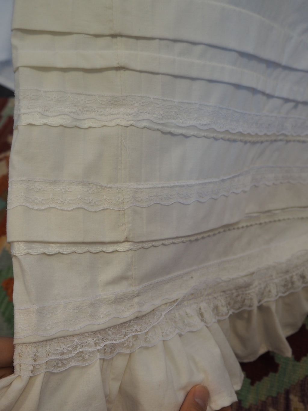 60's Remade Ivory Cotton Skirt