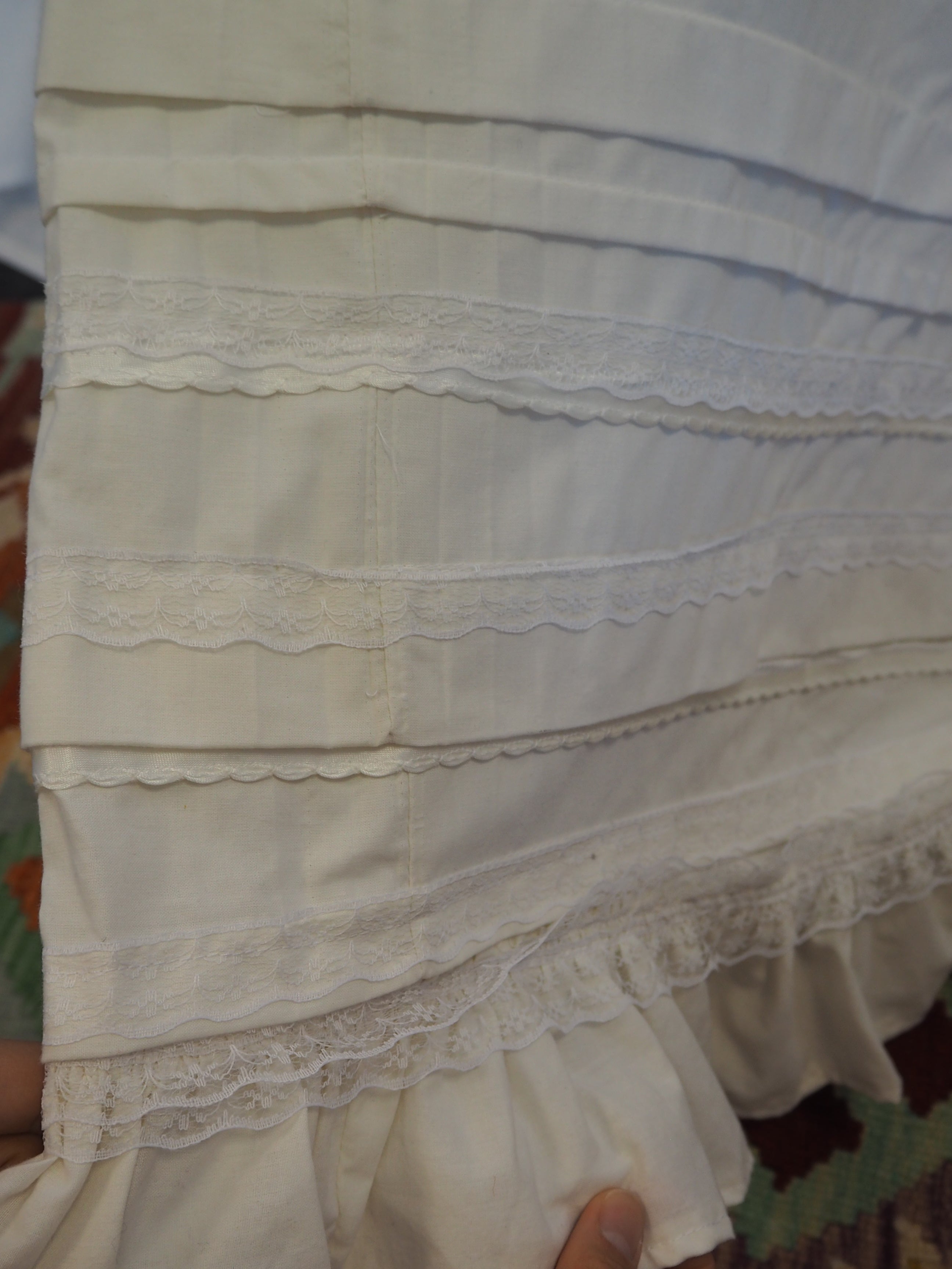 60's Remade Ivory Cotton Skirt
