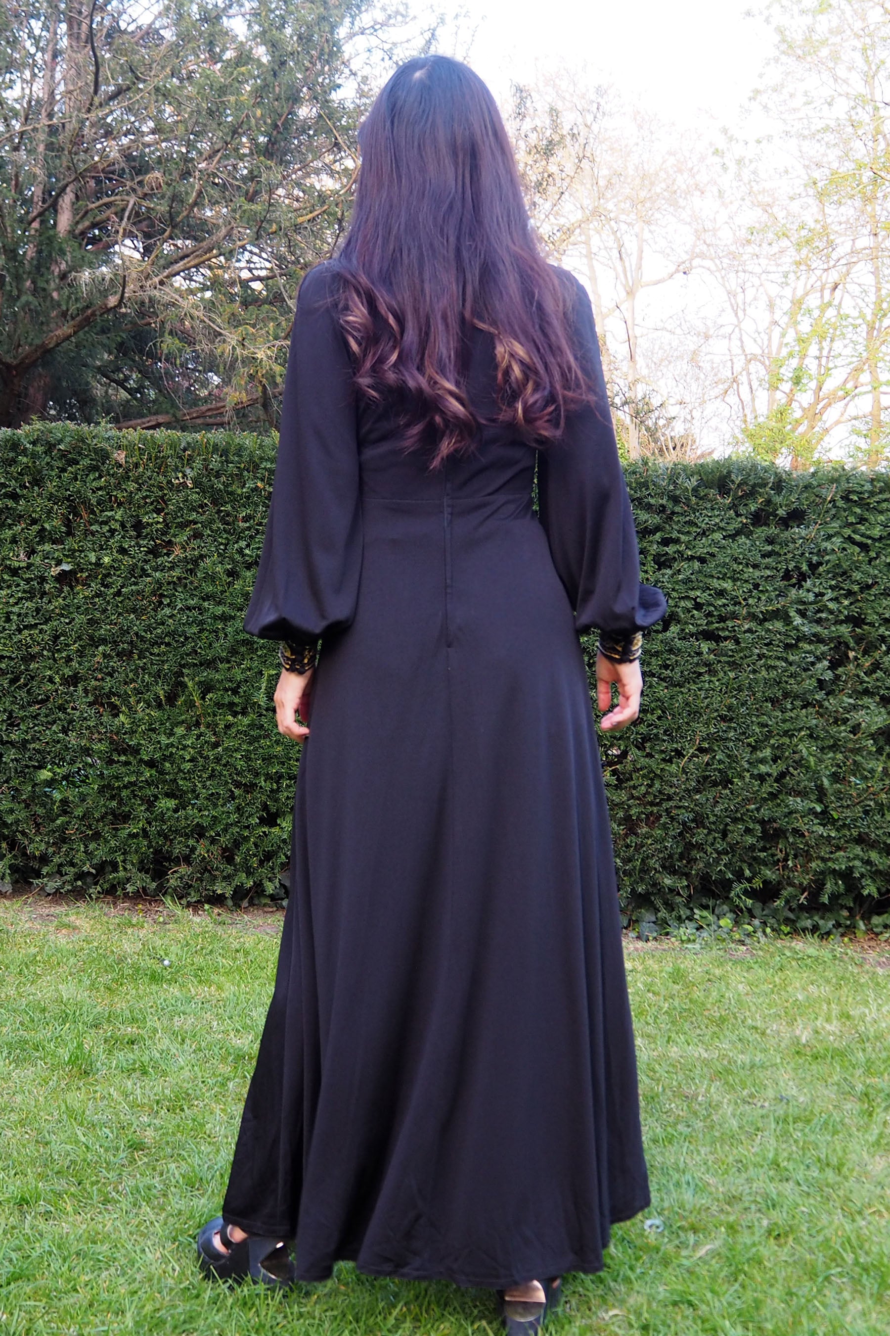70's JOHN MARKS by anne tyrrell Black Long Dress