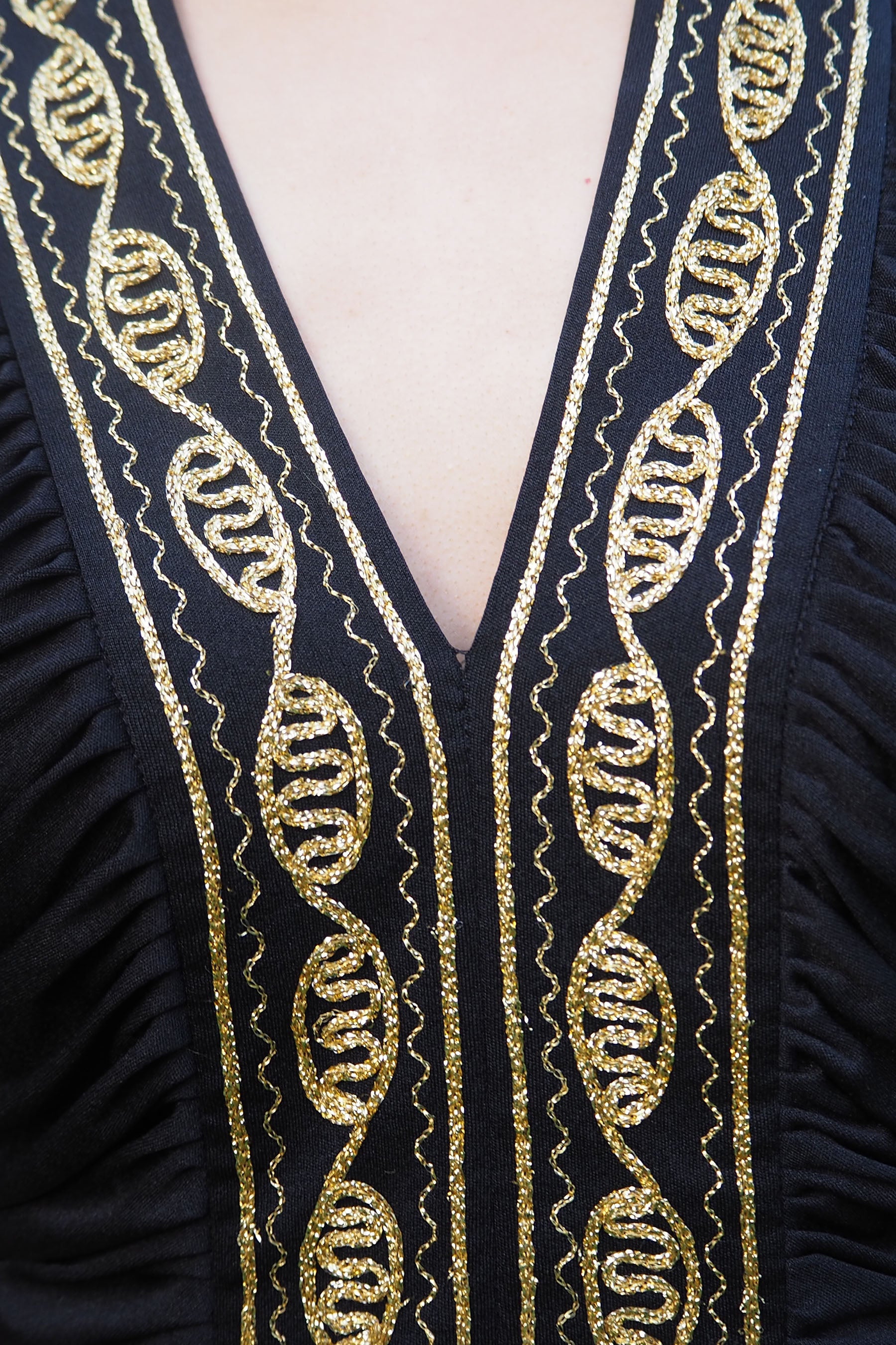 70's JOHN MARKS by anne tyrrell Black Long Dress