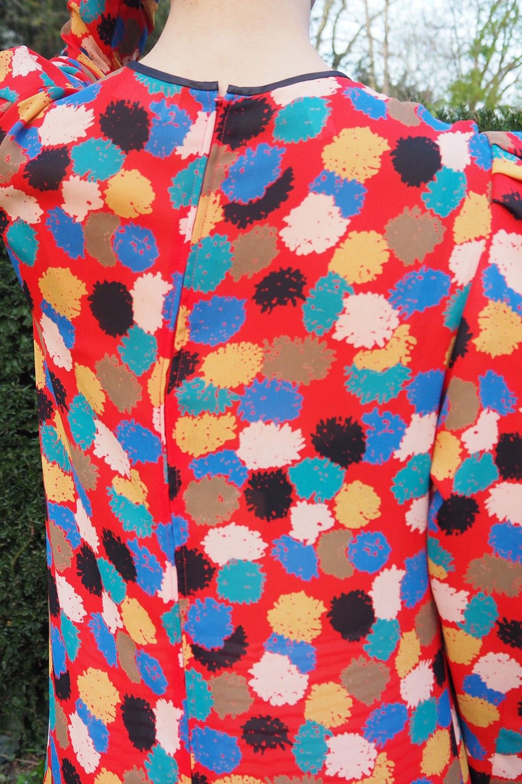 70's-80's Gold Label by Tricoville Ruffle Dress Red