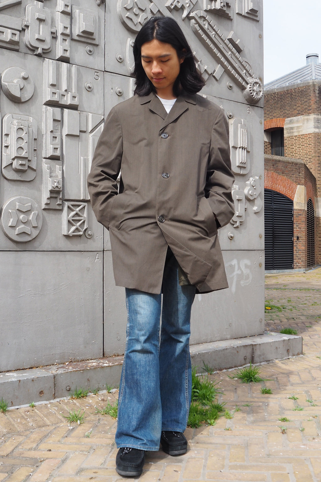 60's-70's Burton Menswear London Break water Coat Khaki