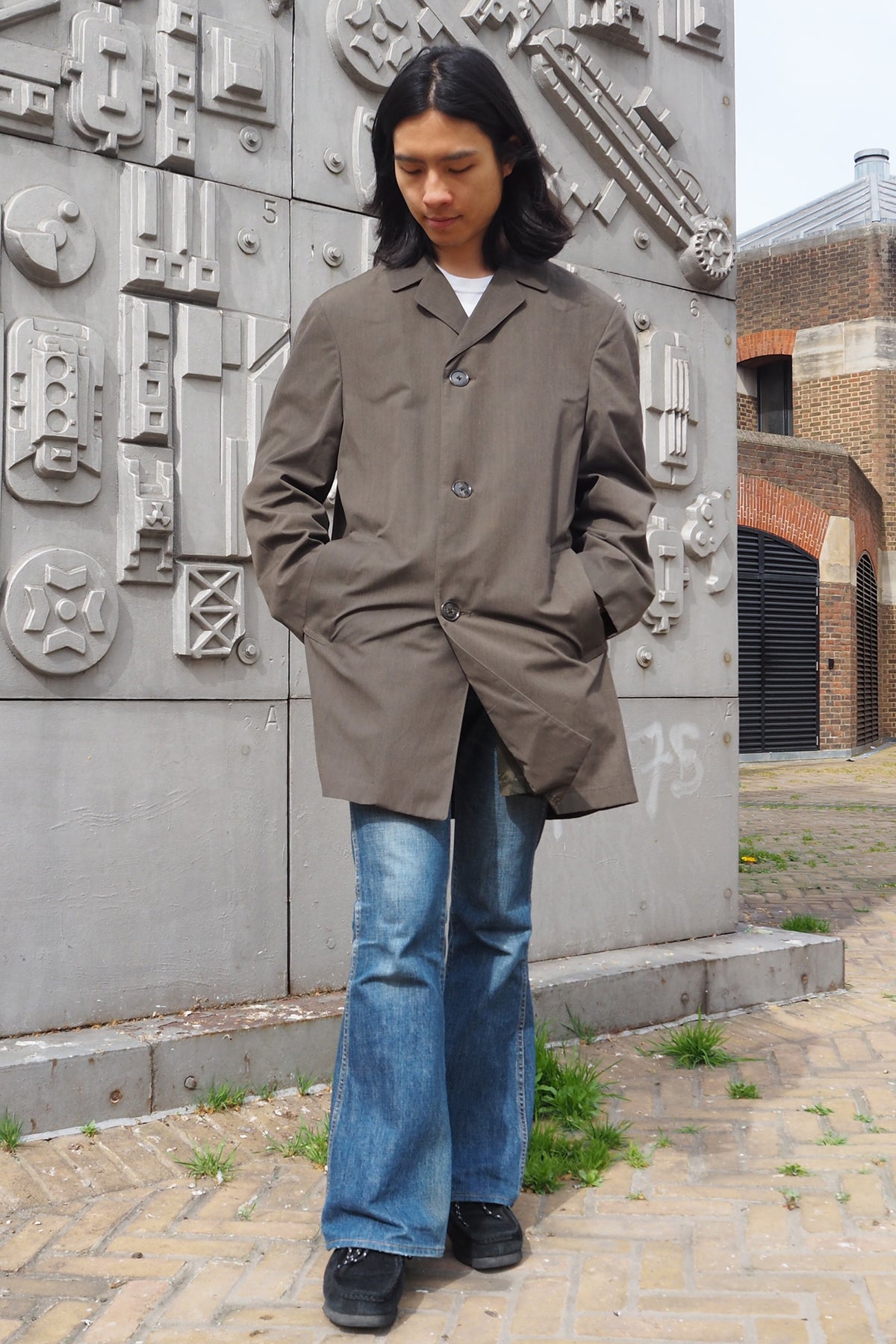 60's-70's Burton Menswear London Break water Coat Khaki