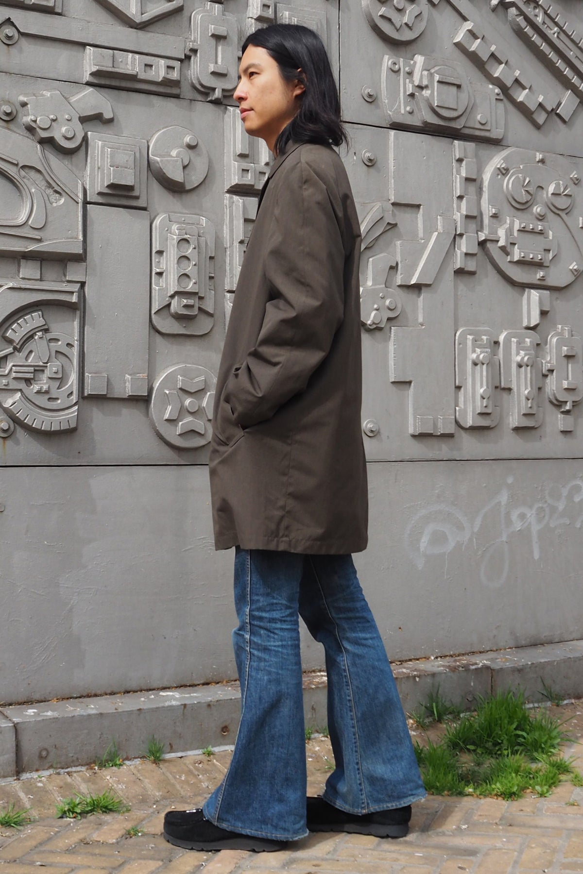 60's-70's Burton Menswear London Break water Coat Khaki