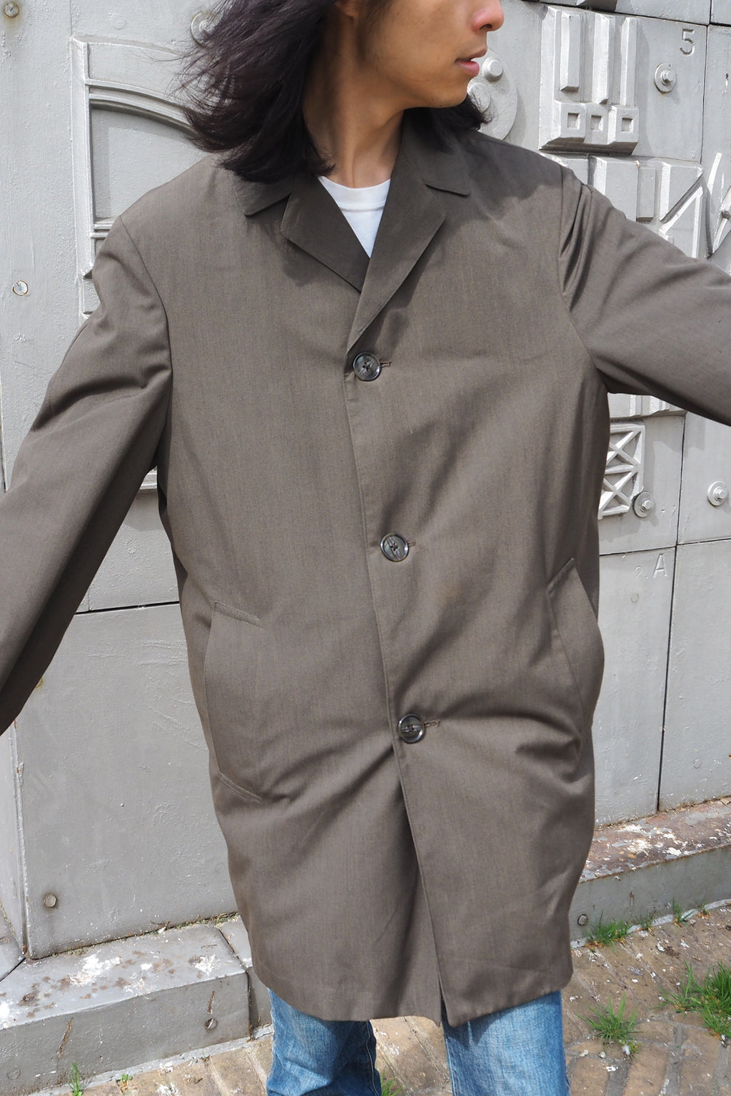 60's-70's Burton Menswear London Break water Coat Khaki