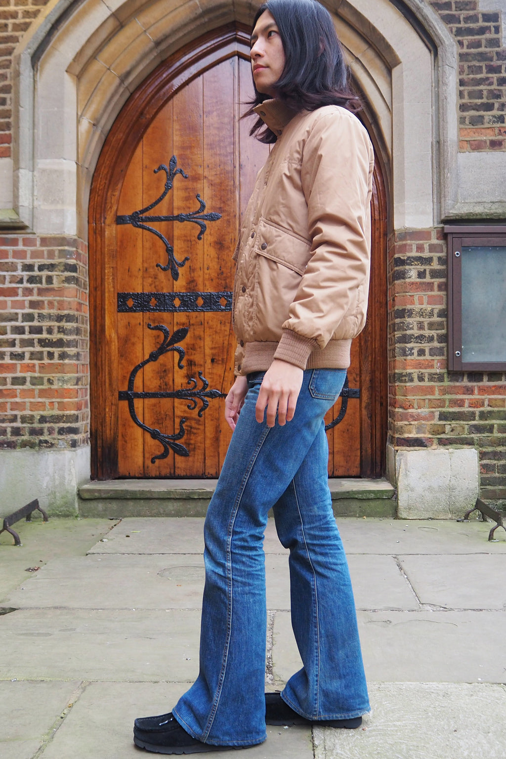 80's Julsa Vintage Bomber Jacket Beige