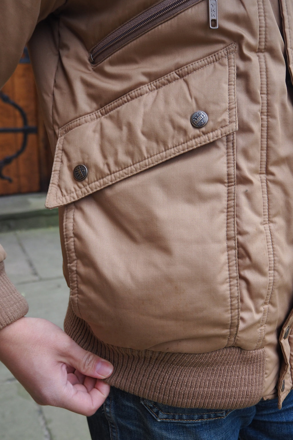 80's Julsa Vintage Bomber Jacket Beige