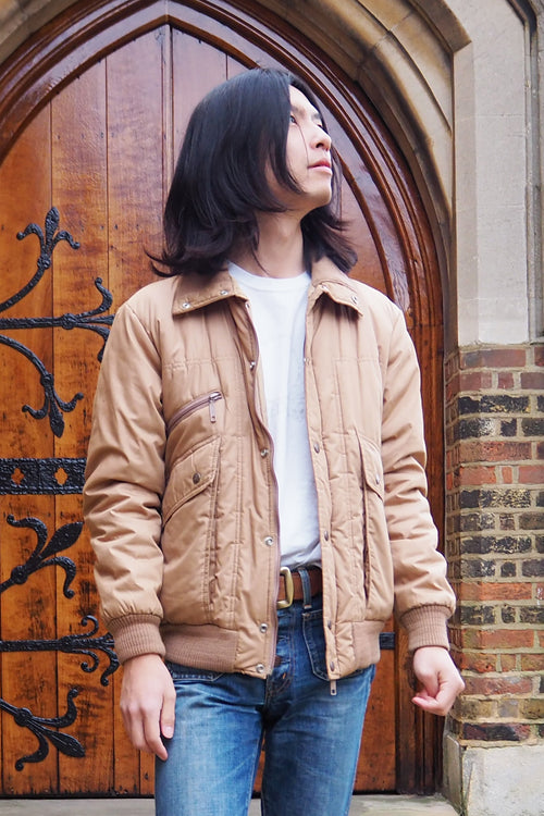 80's Julsa Vintage Bomber Jacket Beige
