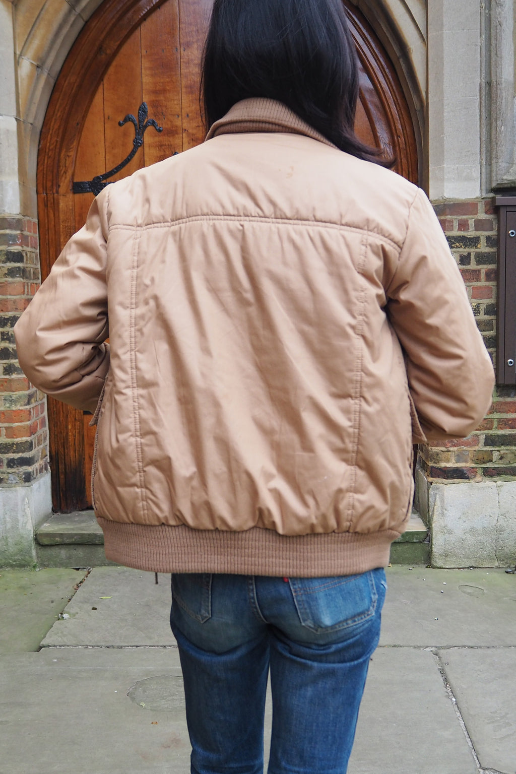 80's Julsa Vintage Bomber Jacket Beige
