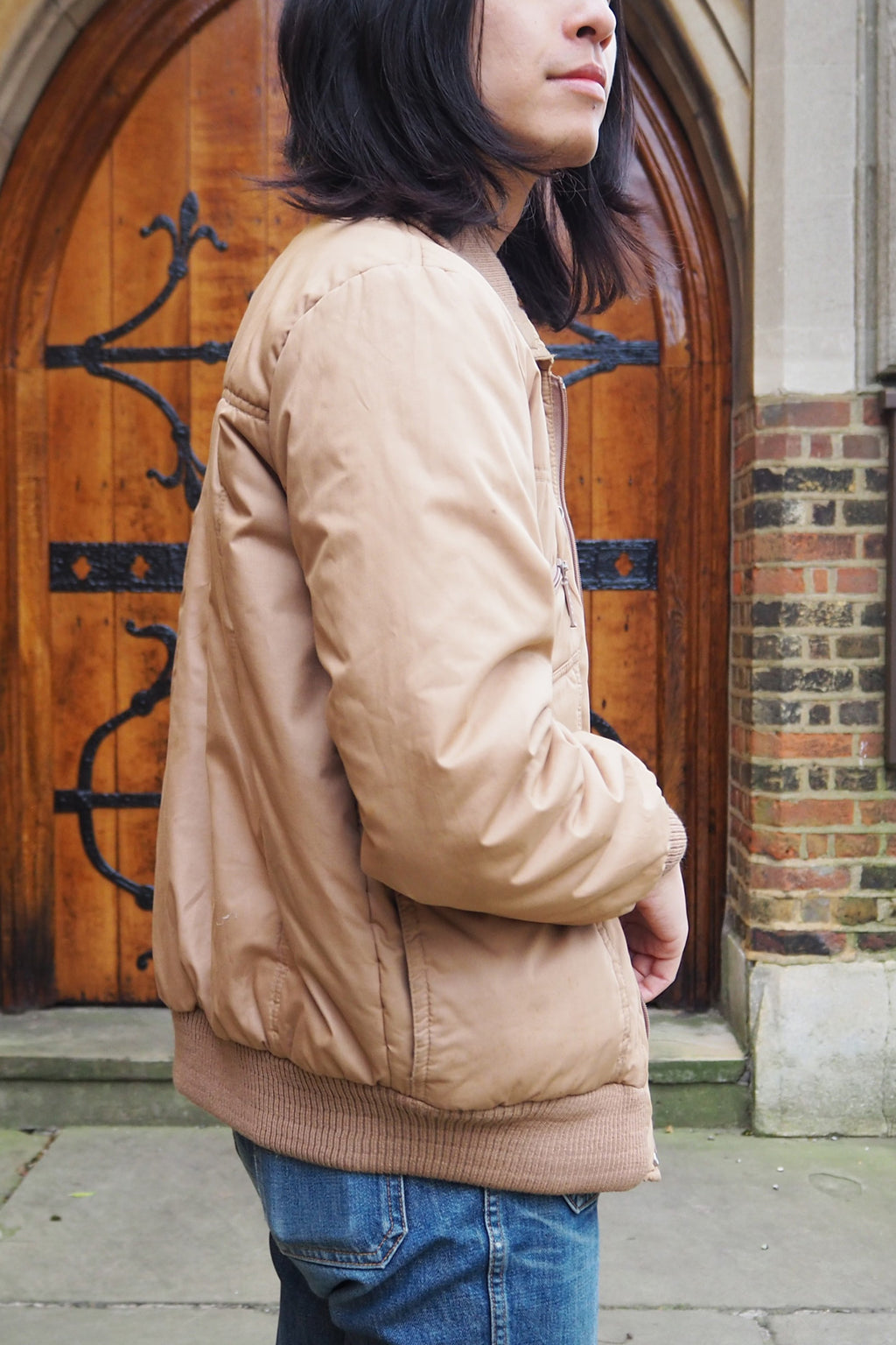 80's Julsa Vintage Bomber Jacket Beige
