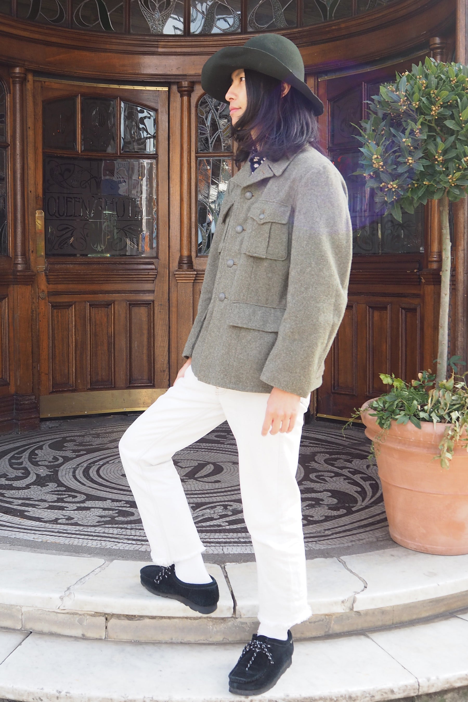60's-70's Swedish Military Wool Jacket Khaki/Gray