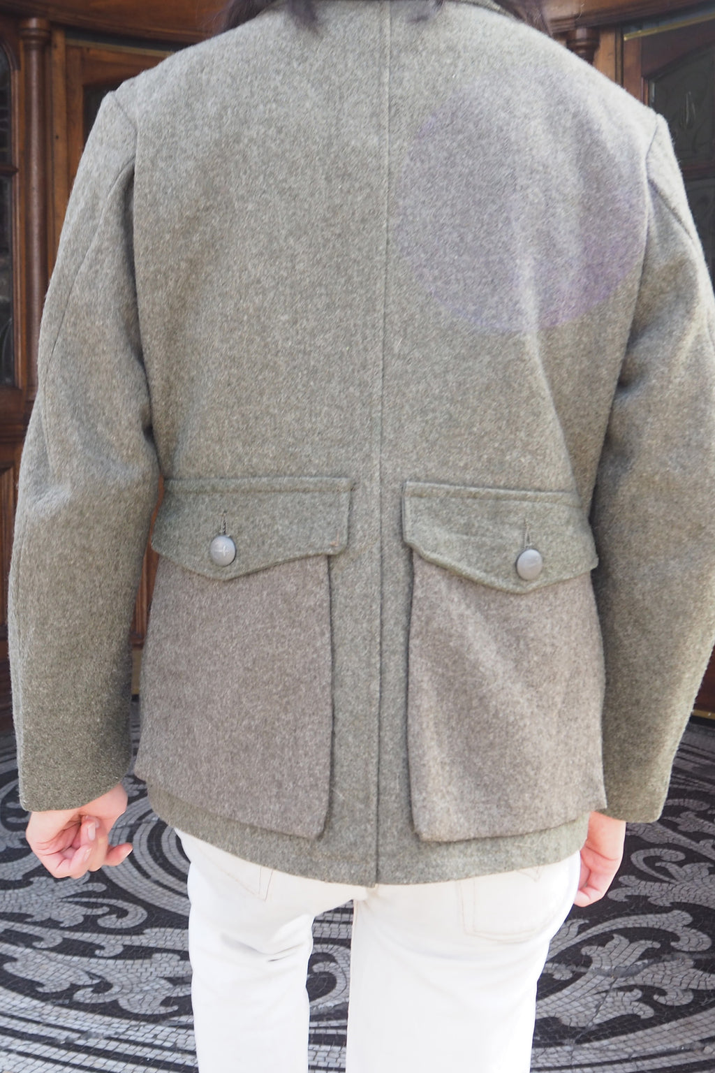 60's-70's Swedish Military Wool Jacket Khaki/Gray
