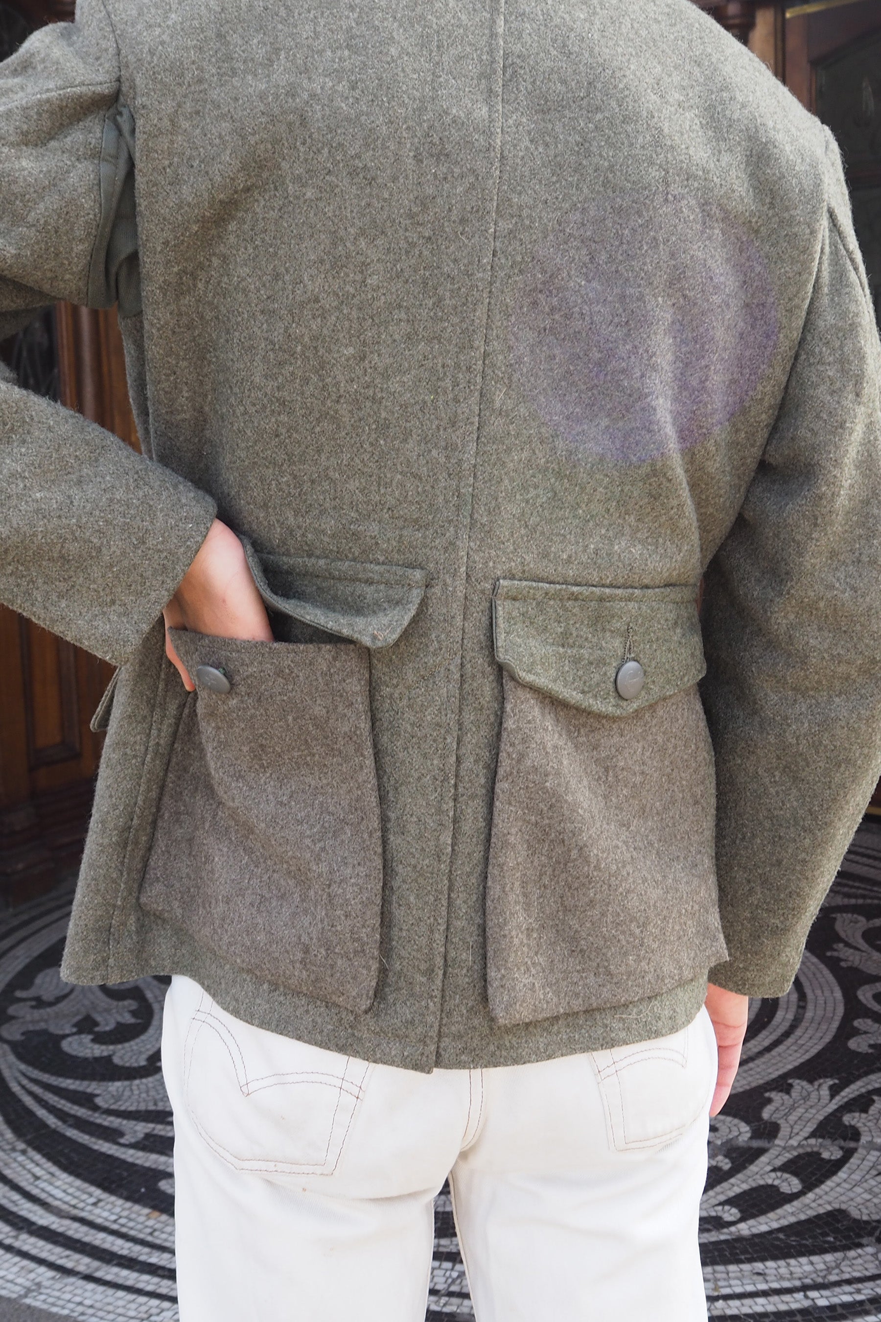 60's-70's Swedish Military Wool Jacket Khaki/Gray