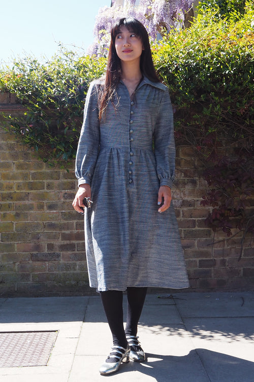 60's-70's Carnegie of London Sparkly Dress Gray/Silver