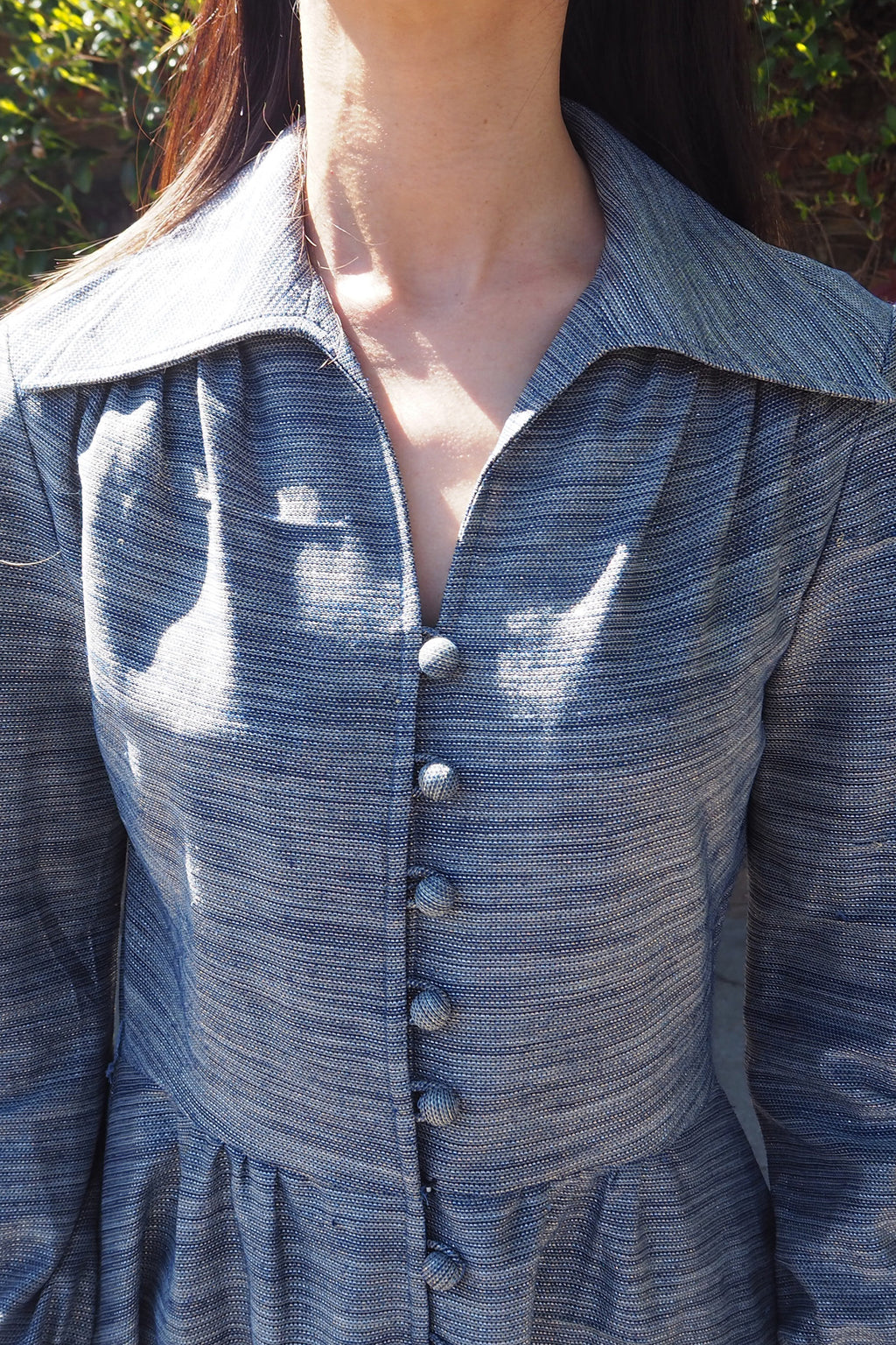 60's-70's Carnegie of London Sparkly Dress Gray/Silver