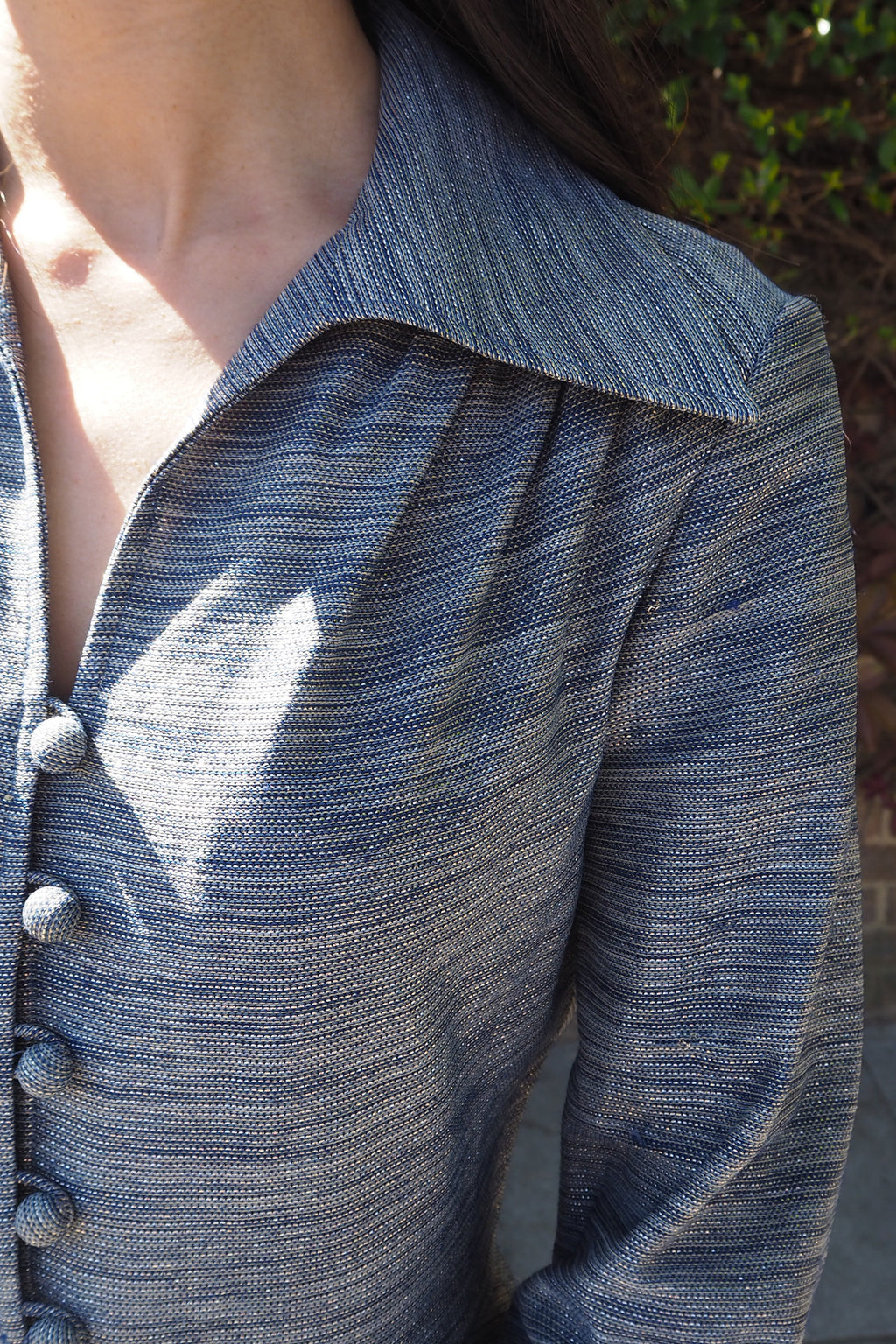 60's-70's Carnegie of London Sparkly Dress Gray/Silver